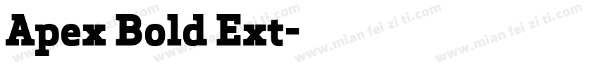 Apex Bold Ext字体转换